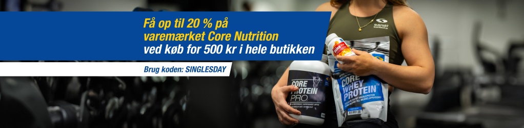 Singles Day - Kb varemrket Core Nutrition for 500 kr og f rab